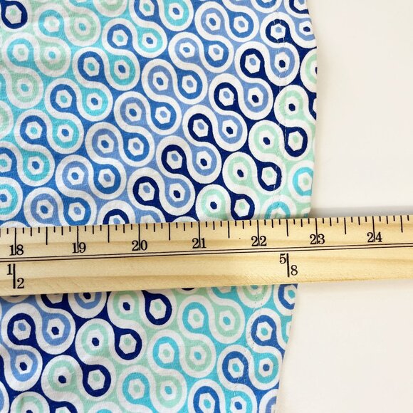 Ibkul Blue Geometric Print Mesh Long Sleeve Top 1/4 Zip Pullover - Size Small - Picture 7 of 8